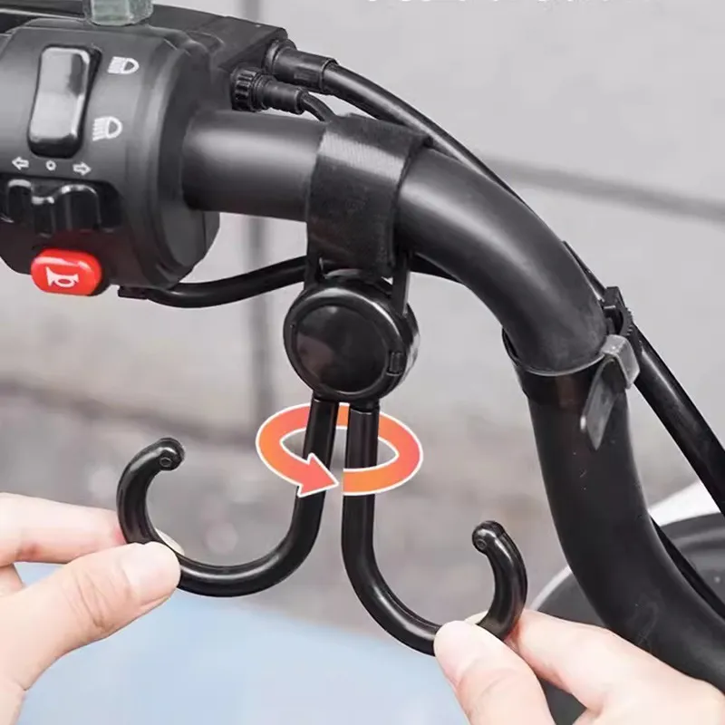 Universal Double Hook for Electric Scooter, Bike & Stroller – 2-Pack Heavy-Duty Handlebar Hanger, Multifunctional Carrying Hook for Motorcycle, Bicycle, Pushchair & Shopping Cart